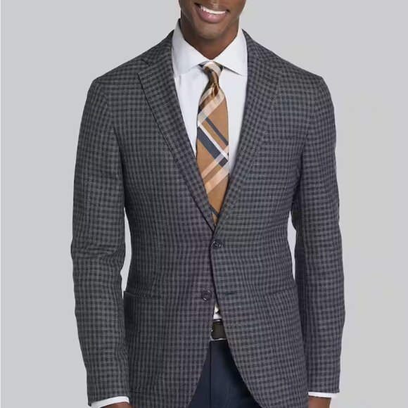 Jos. A. Bank Slim Fit Check Sportcoat - 40R colour: Light Grey